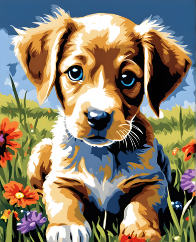 Puppy Curiosity (1) - Van-Go Paint-By-Number Kit