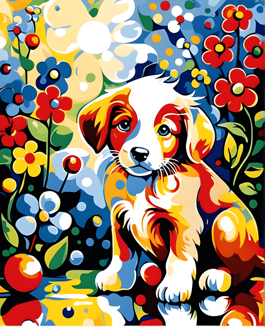 Puppy Curiosity (4) - Van-Go Paint-By-Number Kit