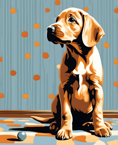 Puppy Curiosity (6) - Van-Go Paint-By-Number Kit