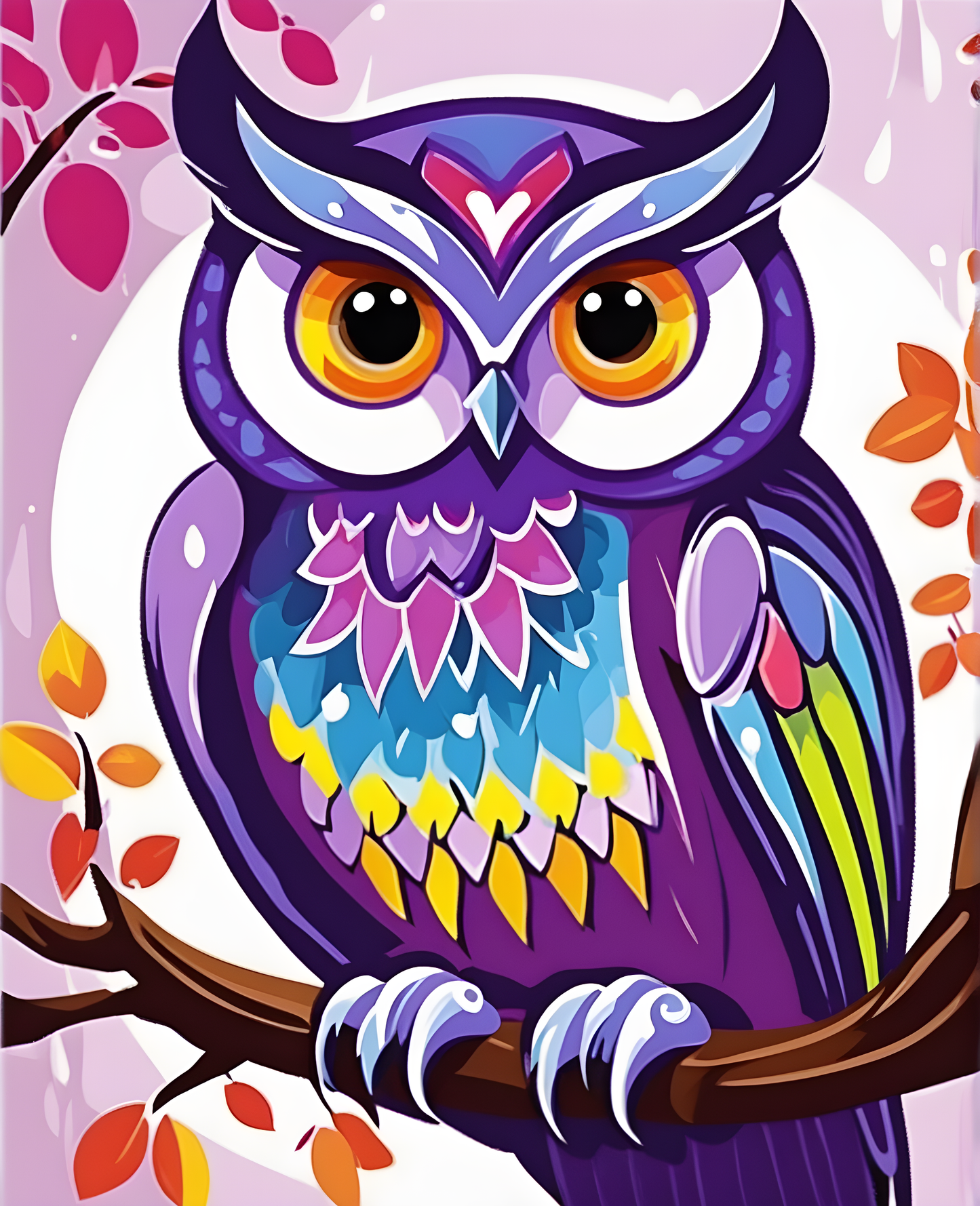 Purple Owl (3) - Van-Go Paint-By-Number Kit