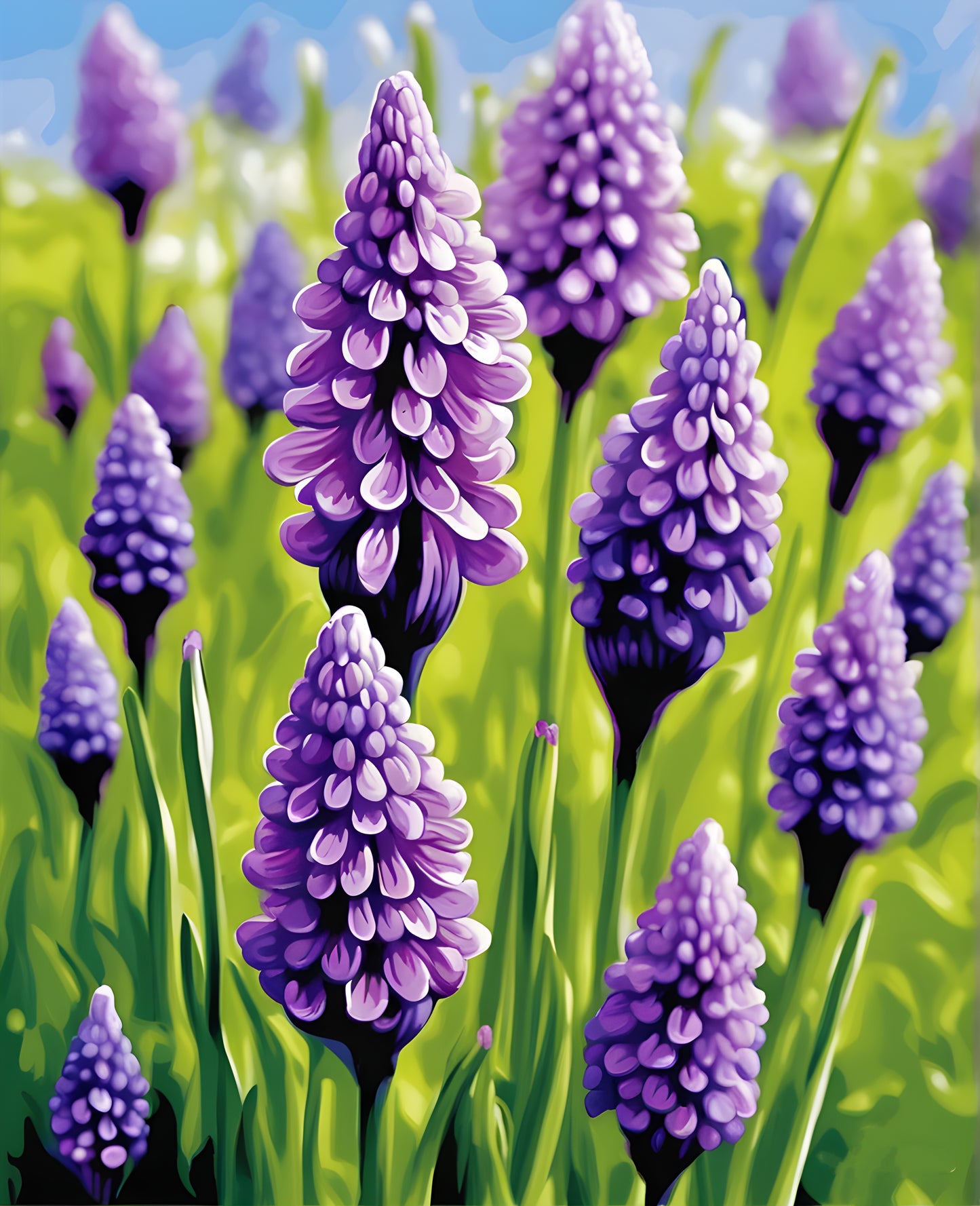 Purple Squills (1) - Van-Go Paint-By-Number Kit