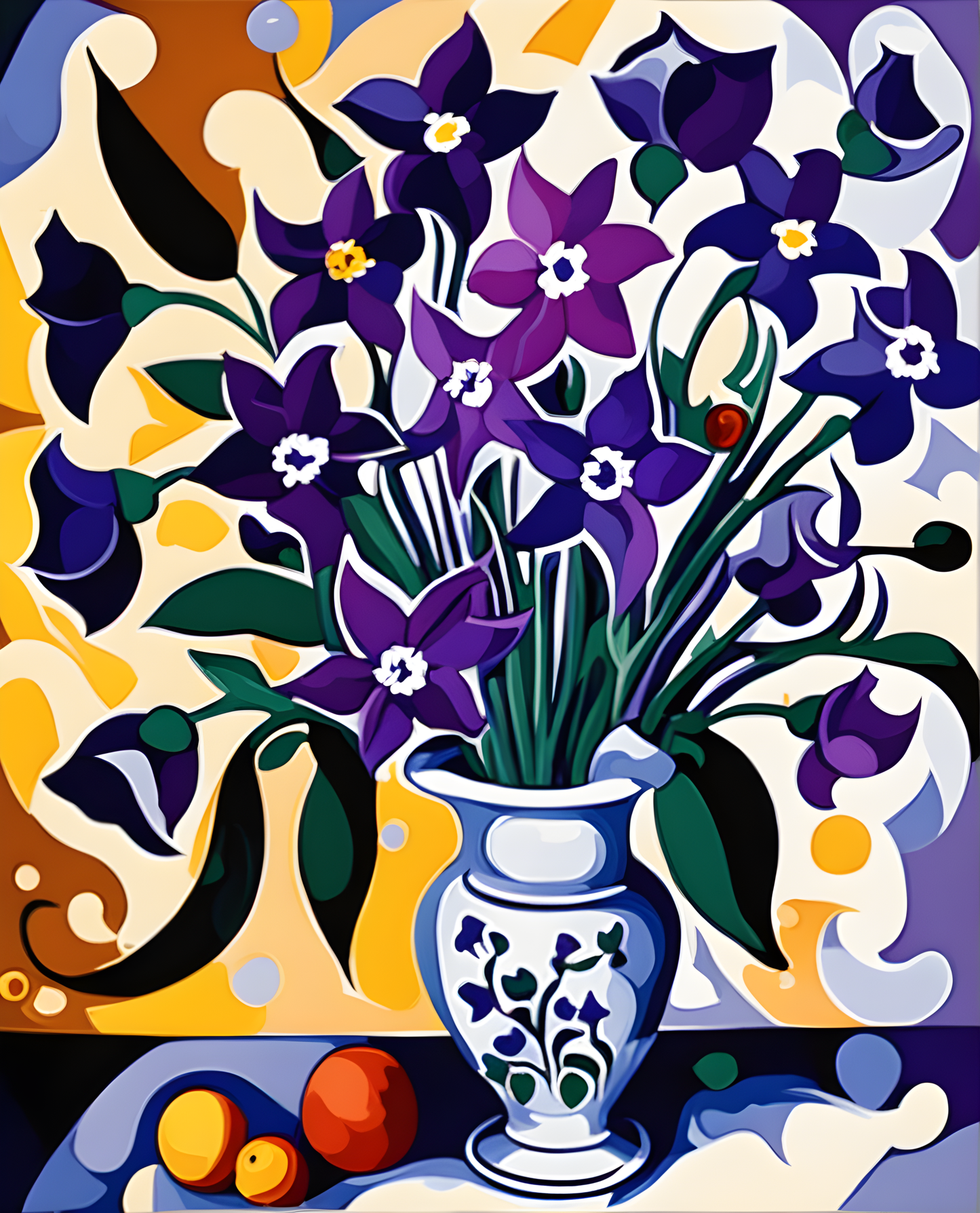 Purple Squills (3) - Van-Go Paint-By-Number Kit