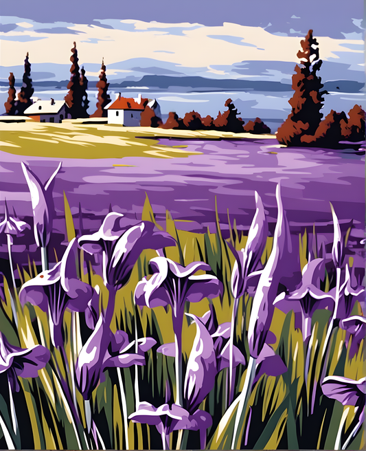 Purple Squills (4) - Van-Go Paint-By-Number Kit