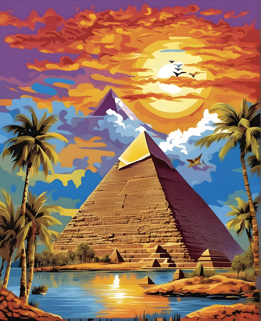 Pyramids Fantasy (5) - Van-Go Paint-By-Number Kit