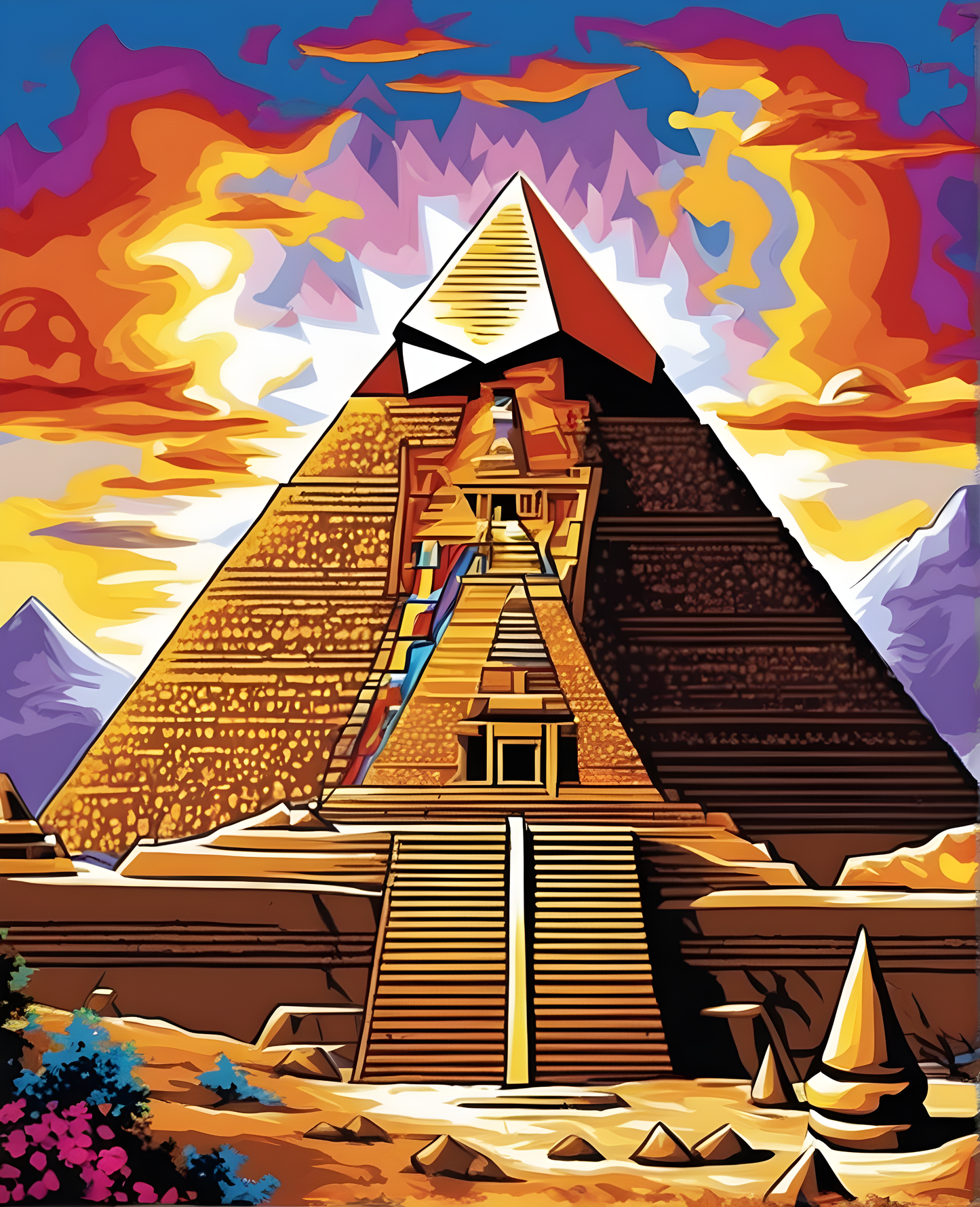 Pyramids Fantasy (2) - Van-Go Paint-By-Number Kit