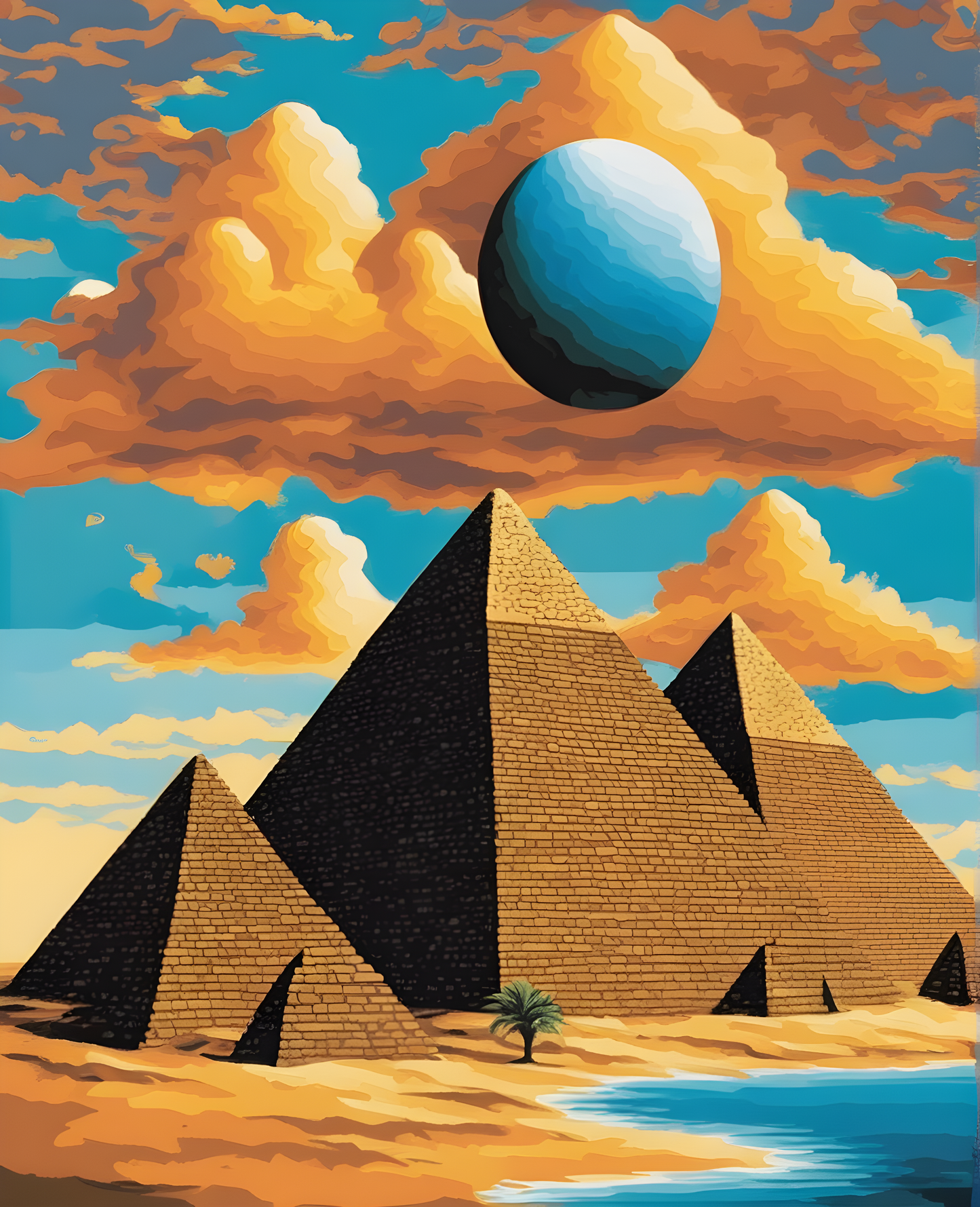 Pyramids Fantasy (3) - Van-Go Paint-By-Number Kit