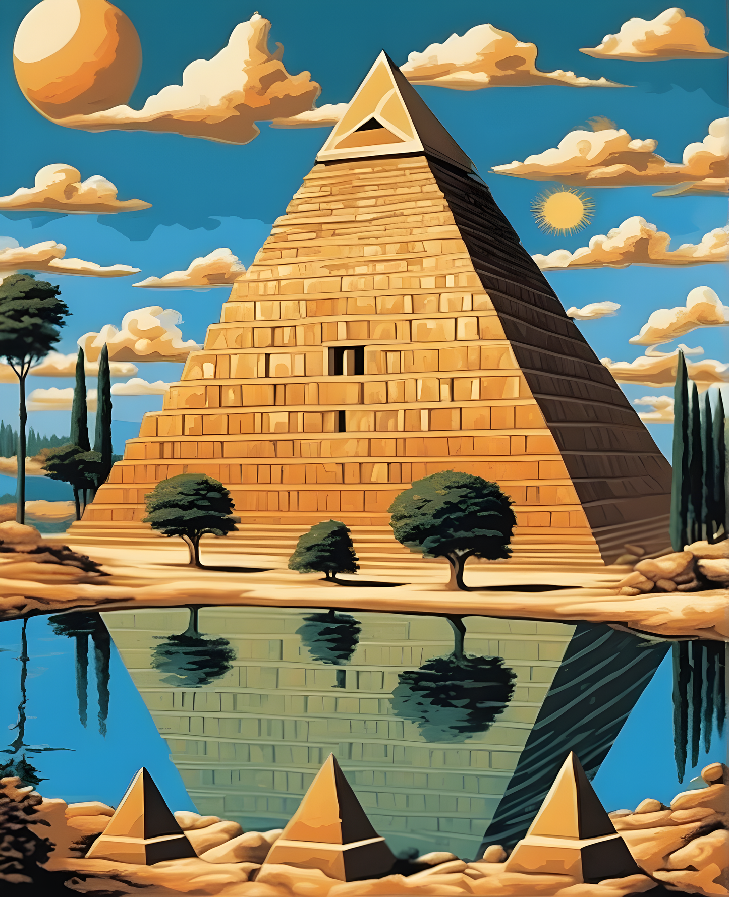 Pyramids Fantasy (4) - Van-Go Paint-By-Number Kit