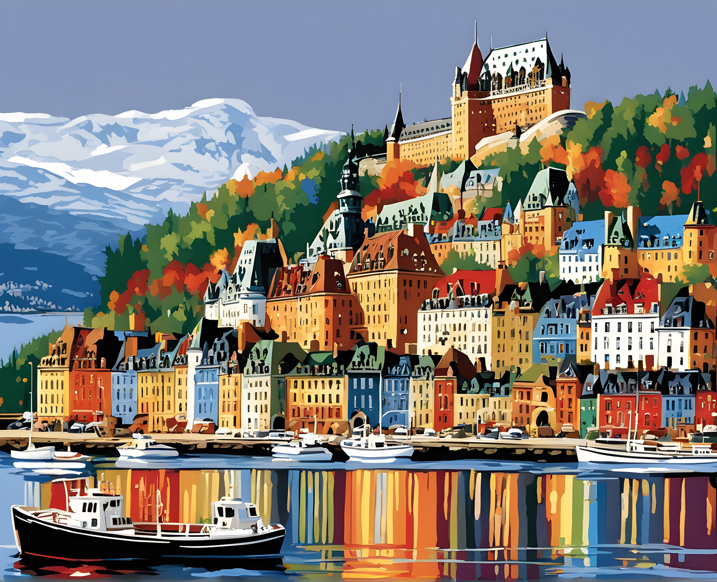 Amazing Places OD (238) - Quebec, Canada - Van-Go Paint-By-Number Kit