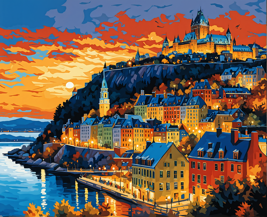 Canada Collection - Quebec City, Quebec (11) - Van-Go Paint-By-Number Kit
