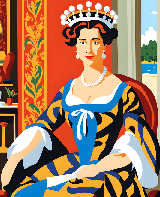 Royal Portrait PD (32) - Queen Charlotte of Great Britain and of Ireland - Van-Go Paint-By-Number Kit