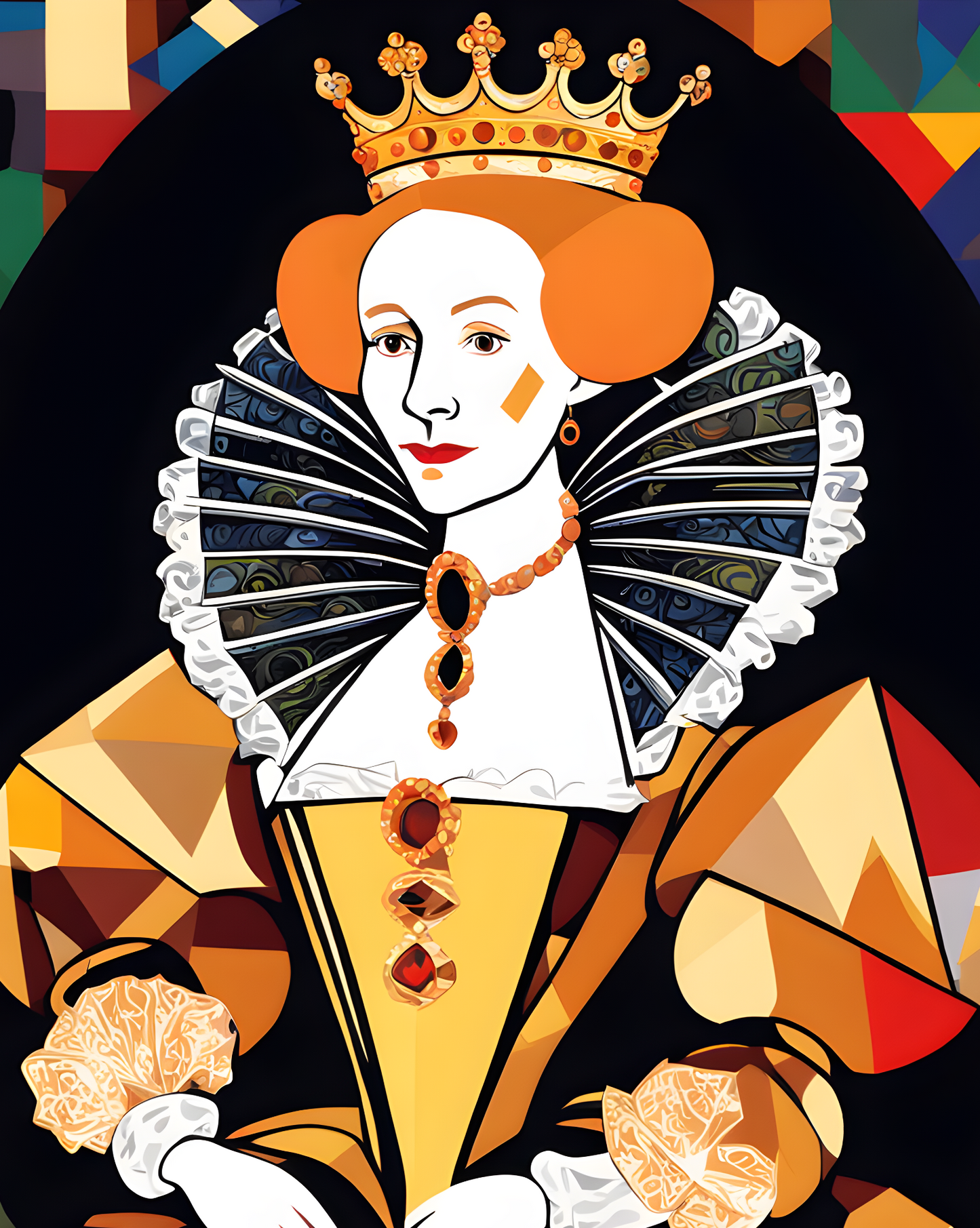 Royal Portrait PD (10) - Queen Elizabeth I of England - Van-Go Paint-By-Number Kit