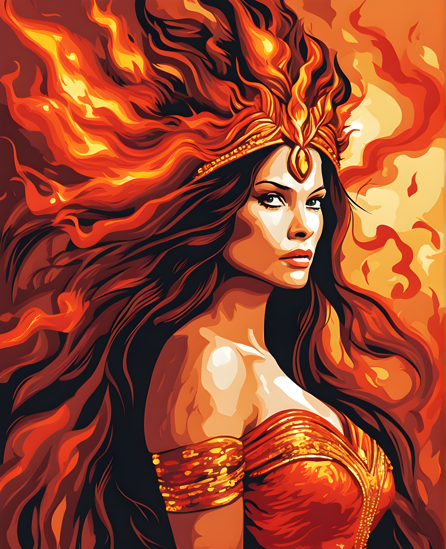 Queen of Fire (1) - Van-Go Paint-By-Number Kit