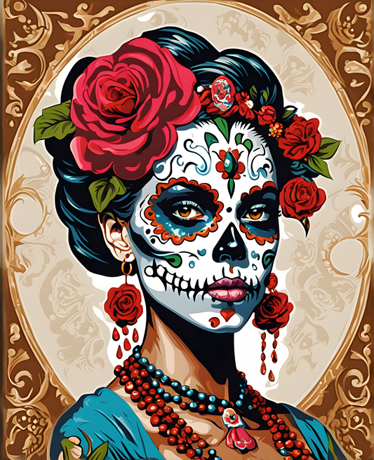 Queen Sugar Skull (4) - Van-Go Paint-By-Number Kit