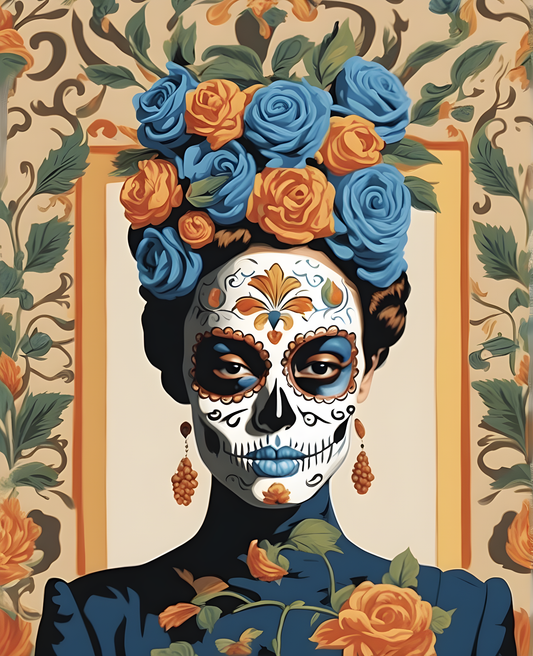 Queen Sugar Skull (3) - Van-Go Paint-By-Number Kit