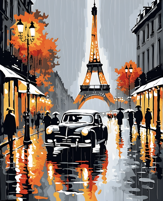 Paris Collection OD (70) - Rainy Paris - Van-Go Paint-By-Number Kit