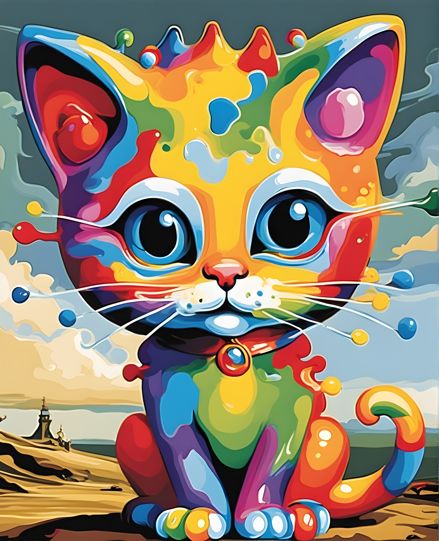 Rainbow Kitty (2) - Van-Go Paint-by-Number Kit
