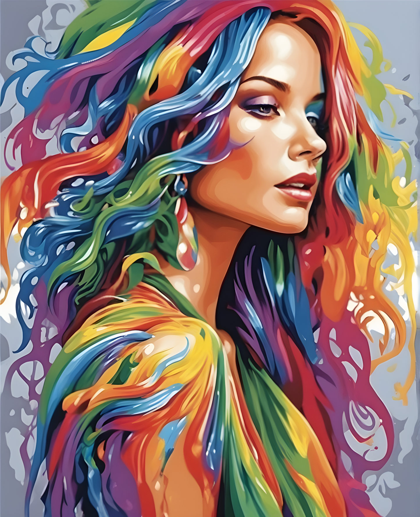 Rainbow Lady (2) - Van-Go Paint-By-Number Kit