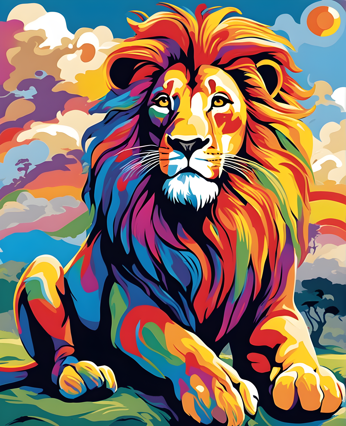 Rainbow King (4) - Van-Go Paint-By-Number Kit