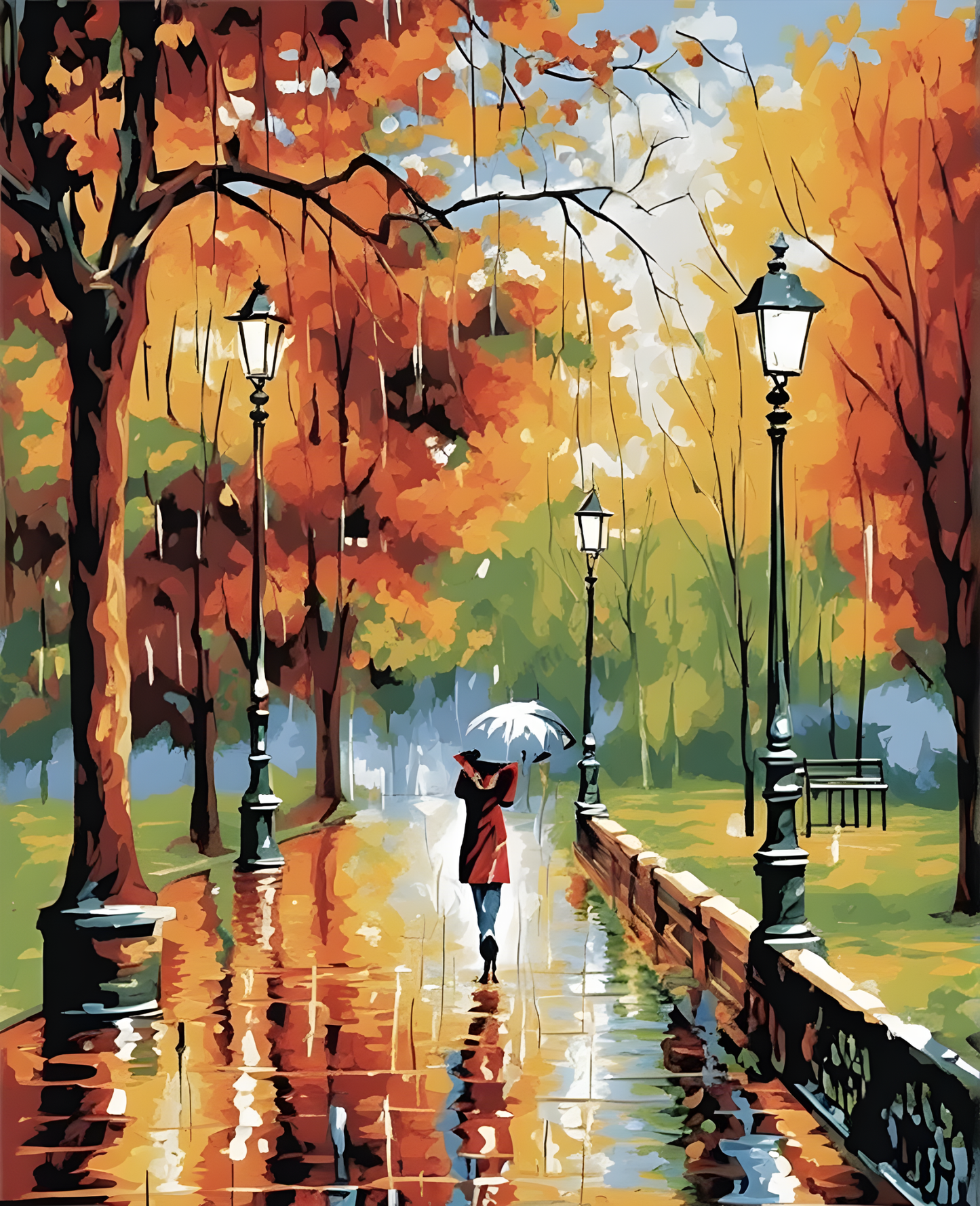 Rain's Rustle in the Park (2) - Van-Go Paint-By-Number Kit