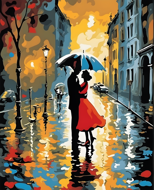 Rainy Love (1) - Van-Go Paint-By-Number Kit