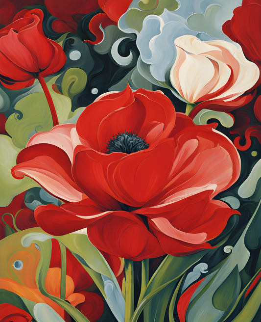 Red Delight PD (4) - Van-Go Paint-By-Number Kit