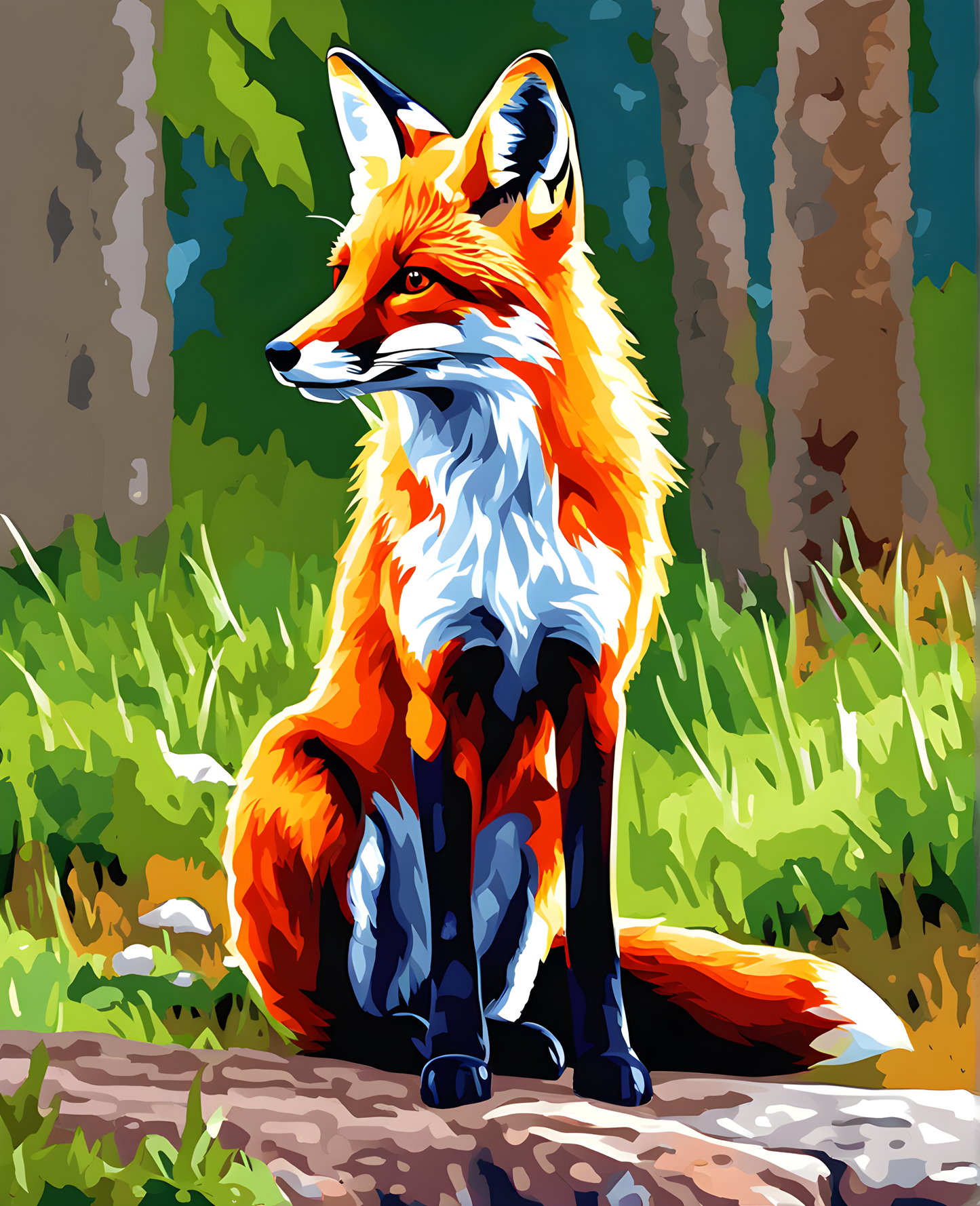 Red Fox (1) - Van-Go Paint-By-Number Kit
