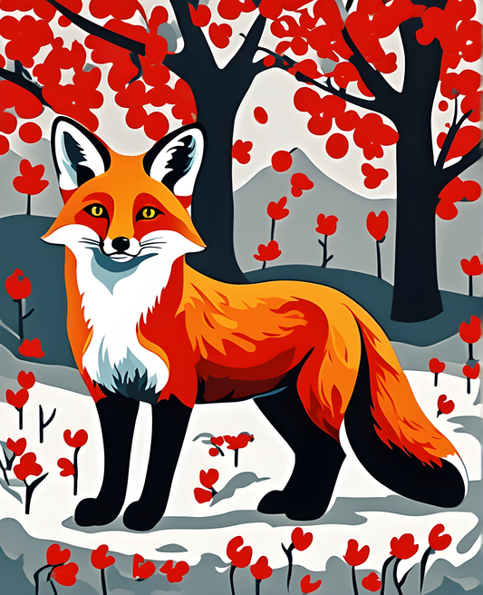 Red Fox (4) - Van-Go Paint-By-Number Kit