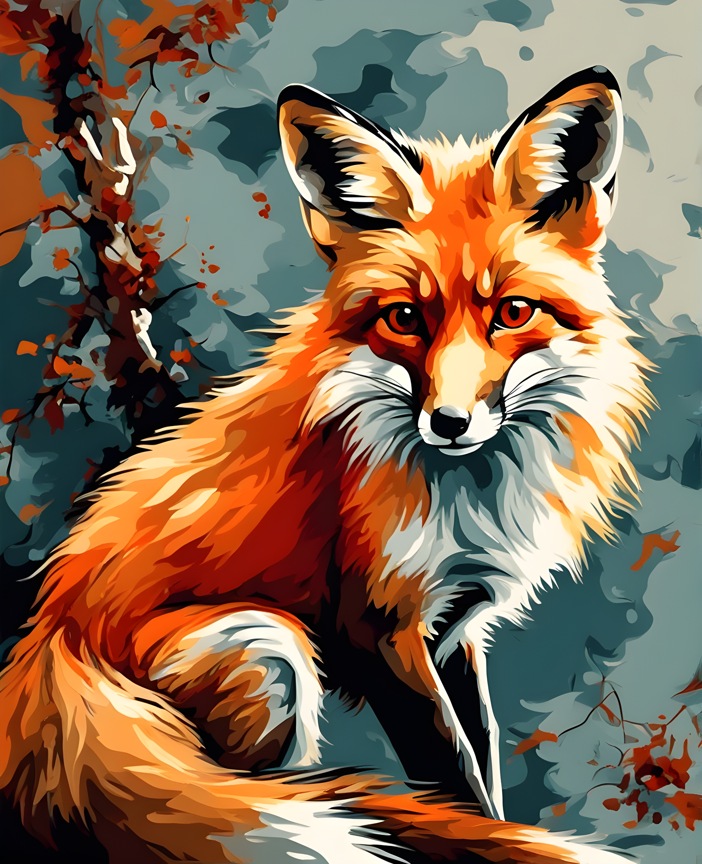 Red Fox (3) - Van-Go Paint-By-Number Kit