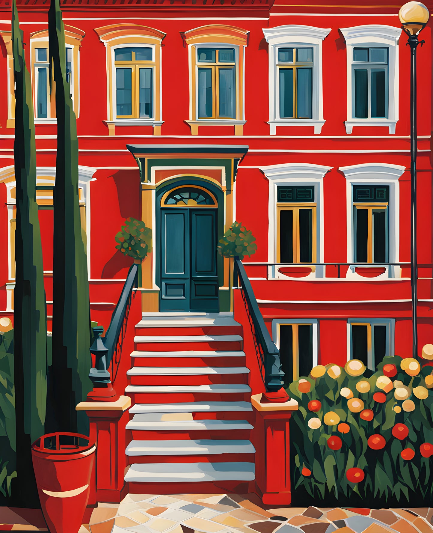 Red Terrace PD (1)  - Van-Go Paint-By-Number Kit