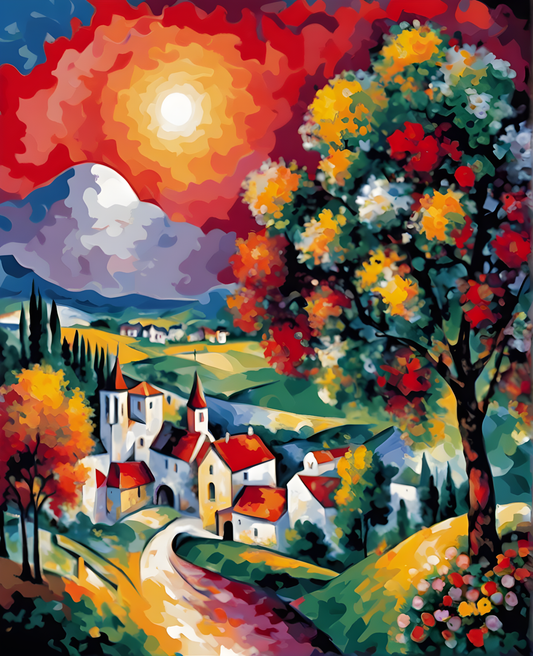 Reddish Sunset (3) - Van-Go Paint-By-Number Kit