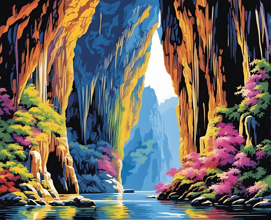 Amazing Places OD (246) - Reed Flute Caves, China - Van-Go Paint-By-Number Kit