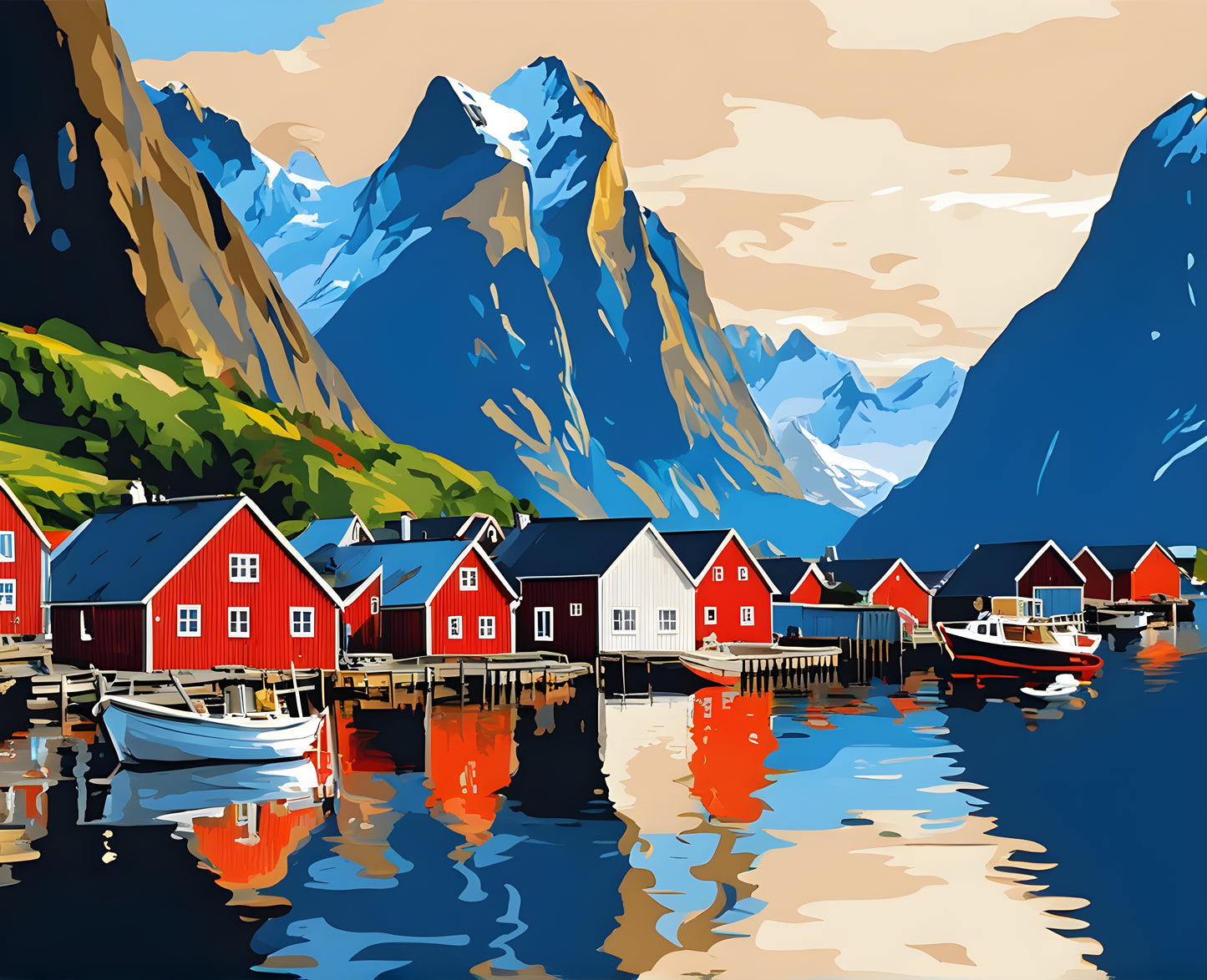 Amazing Places OD (247) - Reine, Norway - Van-Go Paint-By-Number Kit
