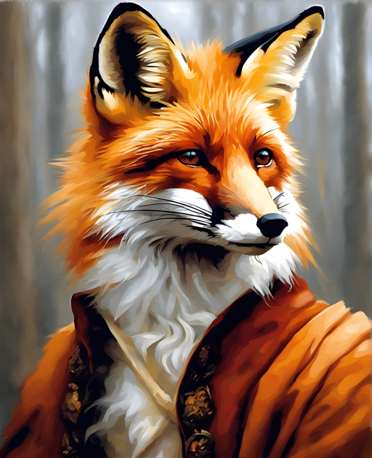 Renaissance Fox (2) - Van-Go Paint-By-Number Kit