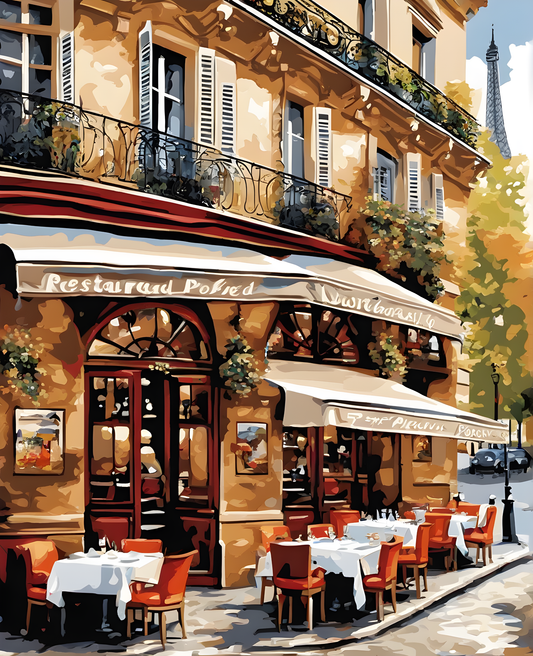 Restaurant Pochard, Paris (1) - Van-Go Paint-By-Number Kit