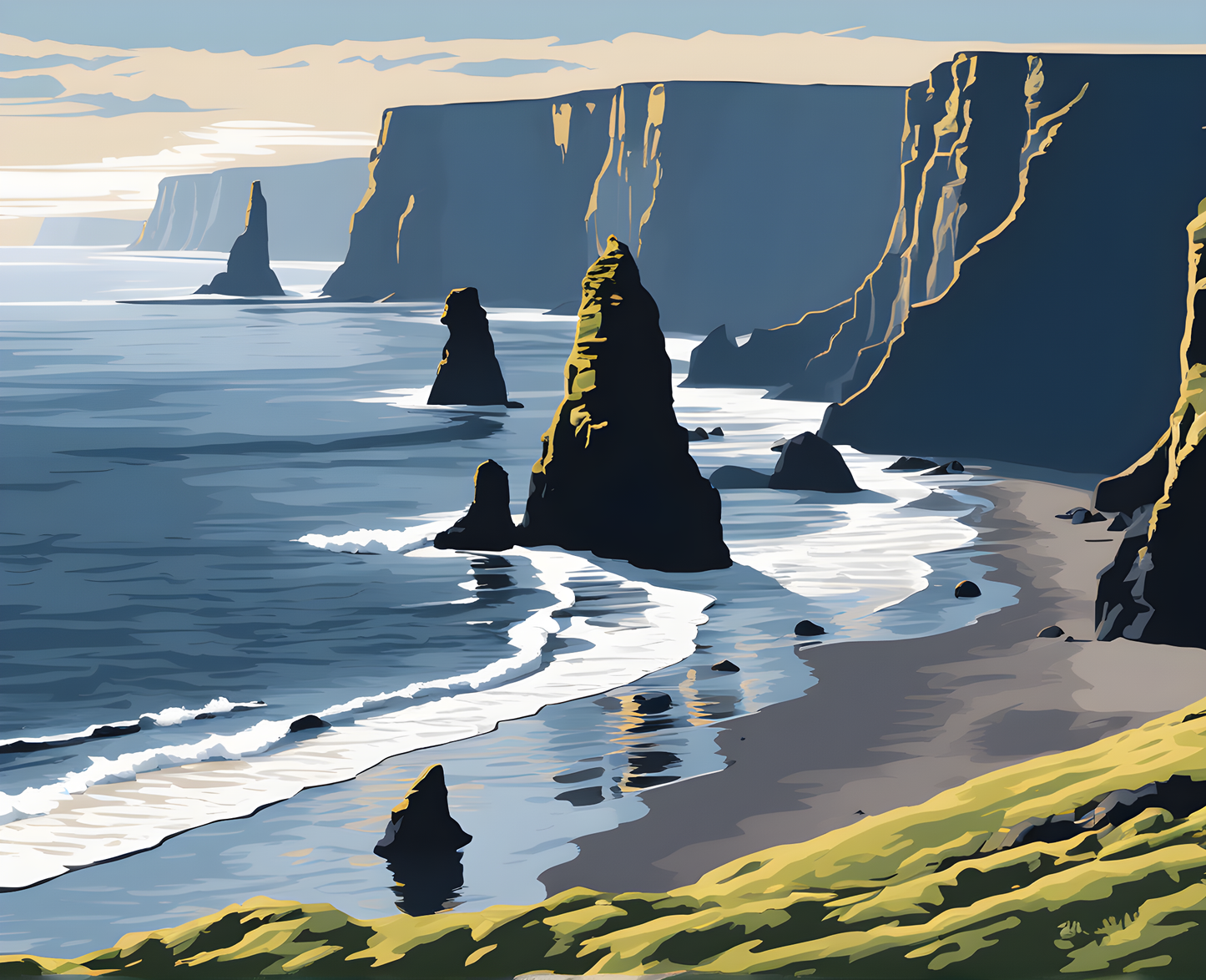 Amazing Places OD (442) - Reynisfjara, Iceland - Van-Go Paint-By-Number Kit