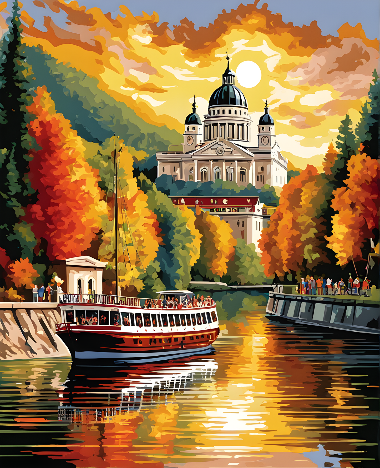 River Cruises (3) - Van-Go Paint-By-Number Kit