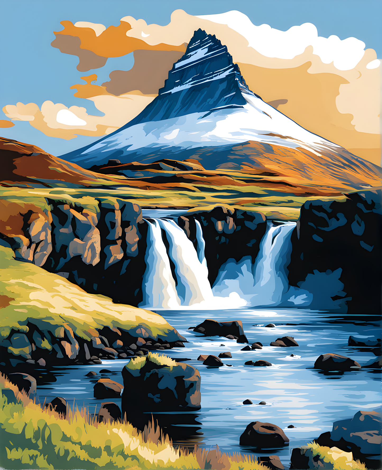 Iceland Collection PD (5) - Rjúpnafell - Van-Go Paint-By-Number Kit
