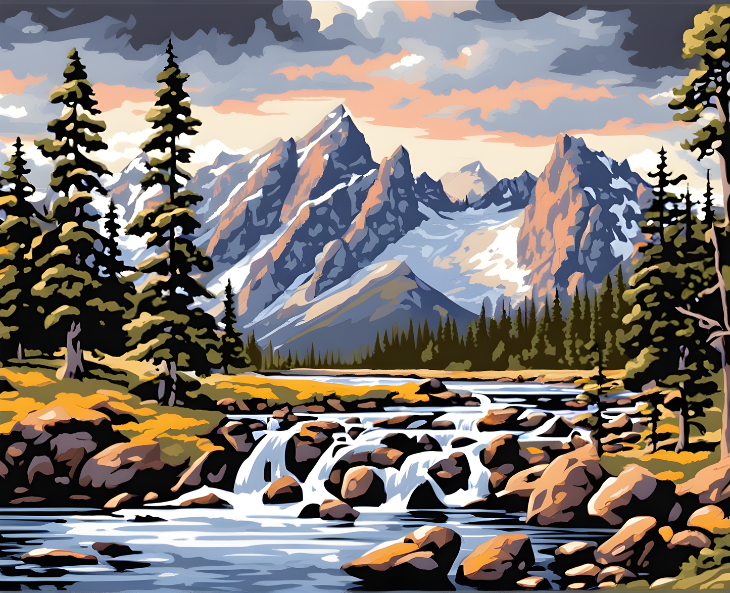 National Parks Collection PD (119) - Rocky Mountain Park, USA - Paint-By-Number Kit