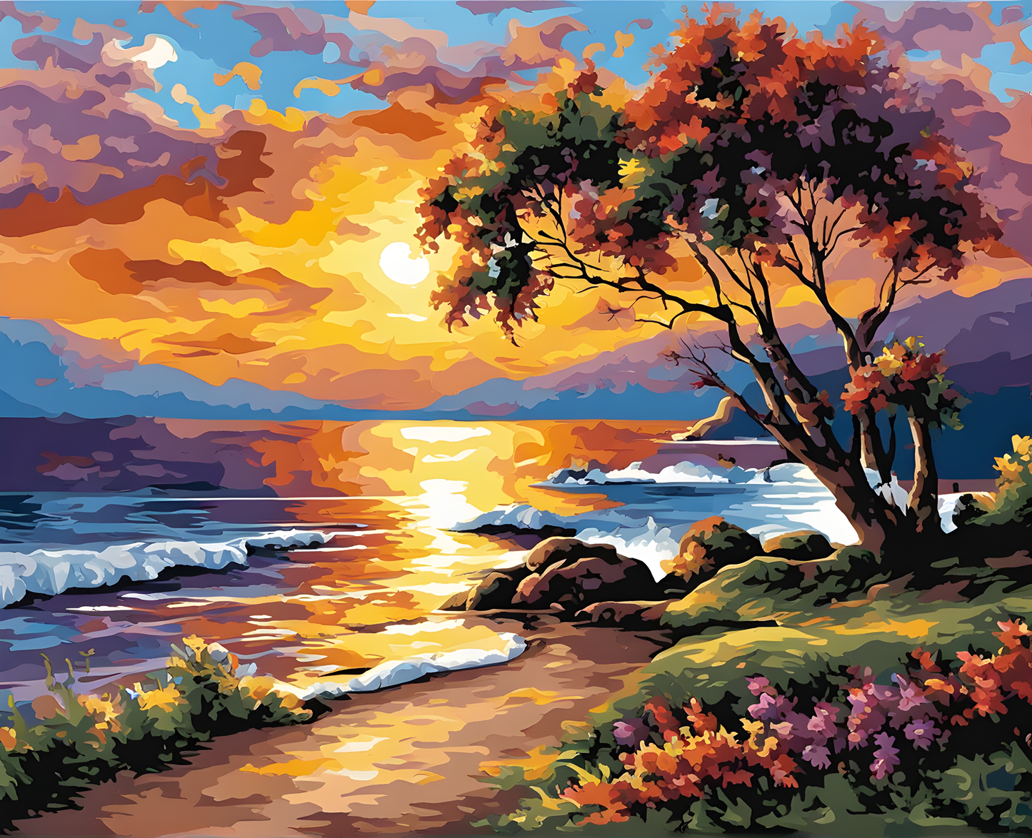 Romantic sunset - Van-Go Paint-By-Number Kit