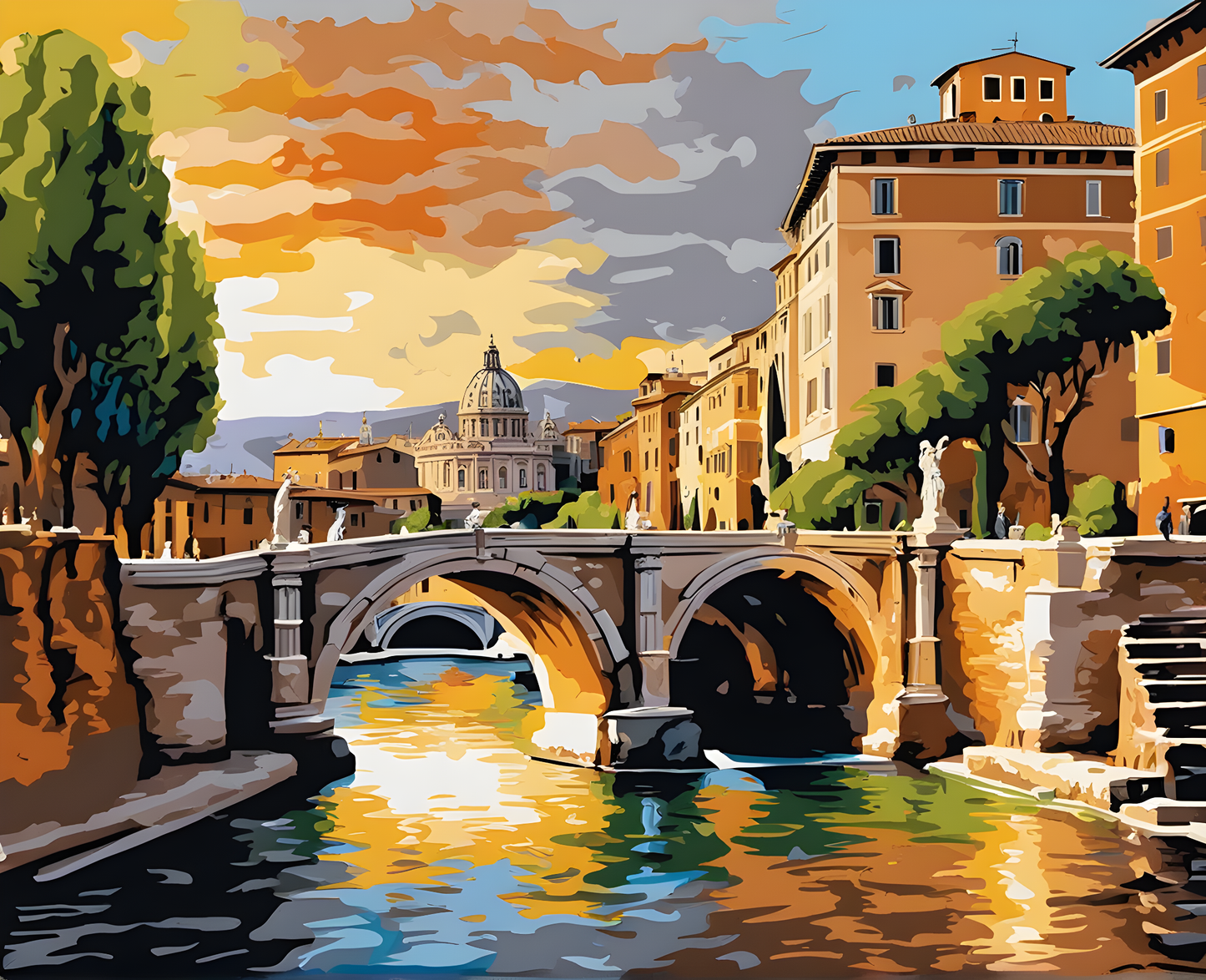 Rome, Italy (1) - Van-Go Paint-By-Number Kit