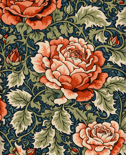 William Morris Collection PD (87) - Rose - Van-Go Paint-By-Number Kit