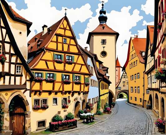 Amazing Places OD (255) - Rothenburg, Germany - Van-Go Paint-By-Number Kit