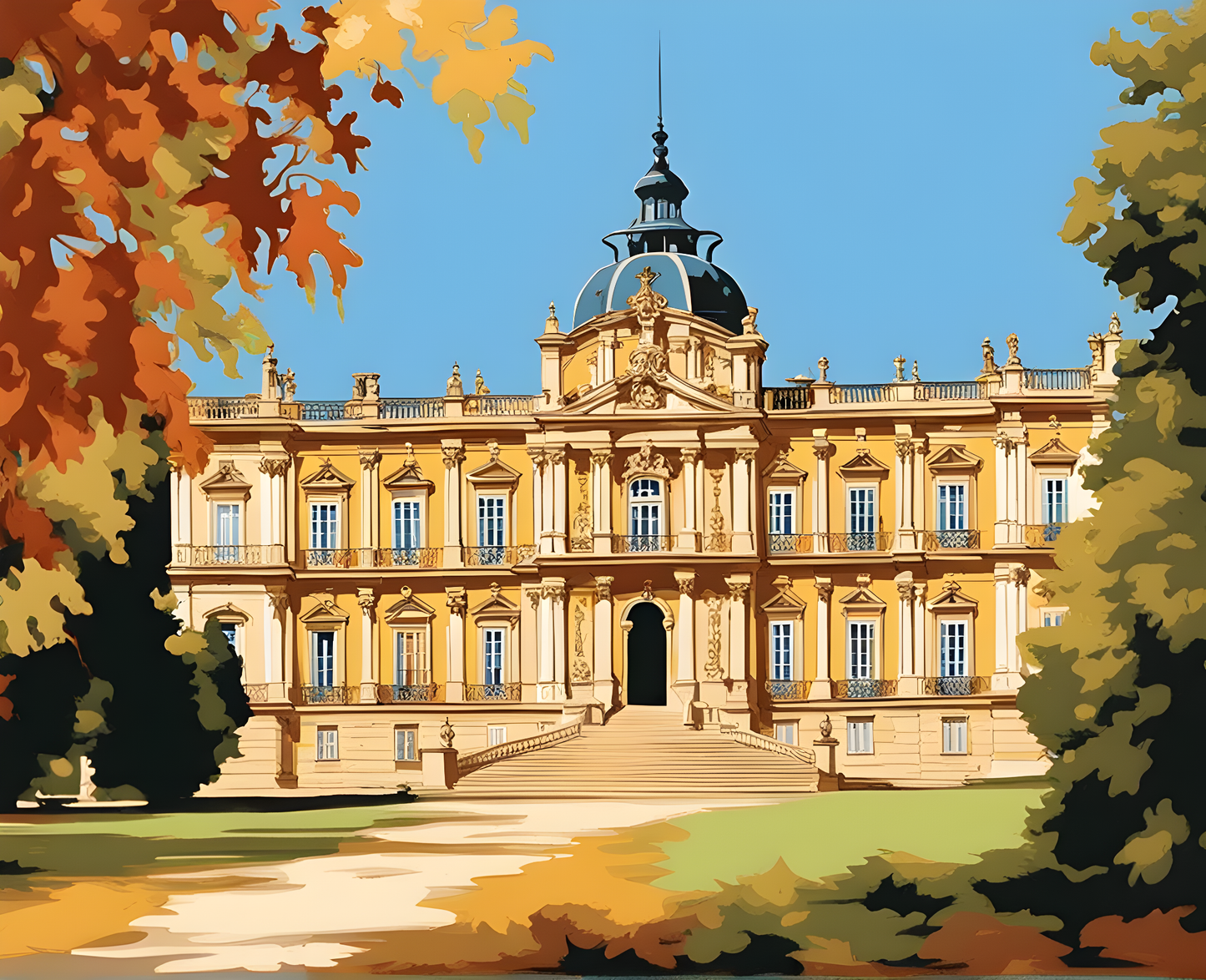Castles OD - Royal Palace of La Granja of San Ildefonso, Spain (93) - Van-Go Paint-By-Number Kit