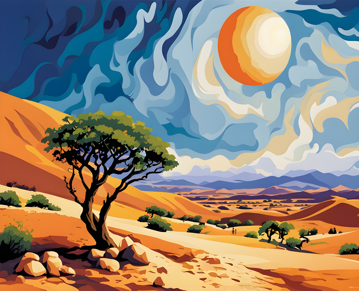 Morocco Collection PD (81) - Sahara Desert - Van-Go Paint-By-Number Kit