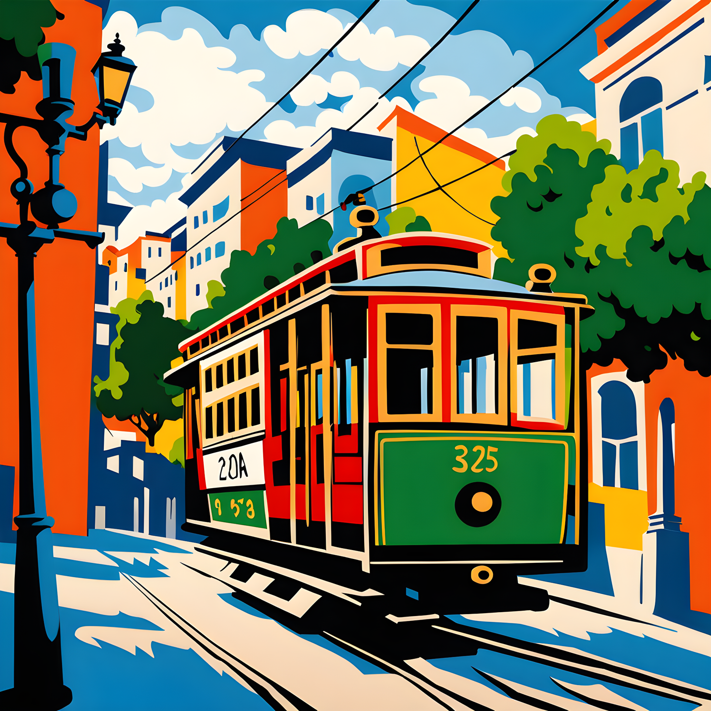 San Francisco Cable Car (2) - Van-Go Paint-By-Number Kit