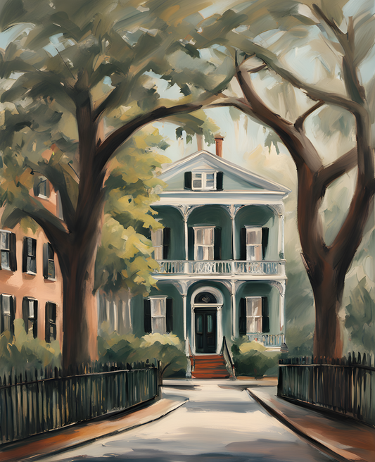 USA Great Places (45) - The Historic District in Savannah, Georgia - Van-Go Paint-By-Number Kit