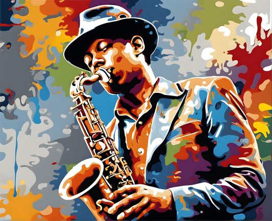 Saxophone (1) - Van-Go Paint-By-Number Kit