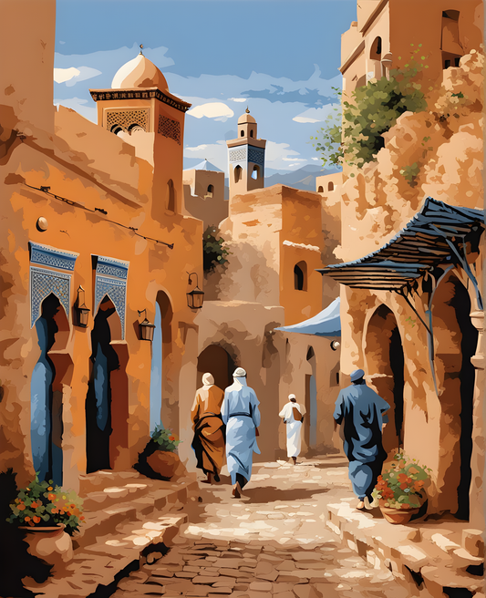 Morocco Collection PD (36) - Scene in Morocco - Van-Go Paint-By-Number Kit