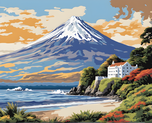 Mount Taranaki, New Zealand (1) - Van-Go Paint-By-Number Kit