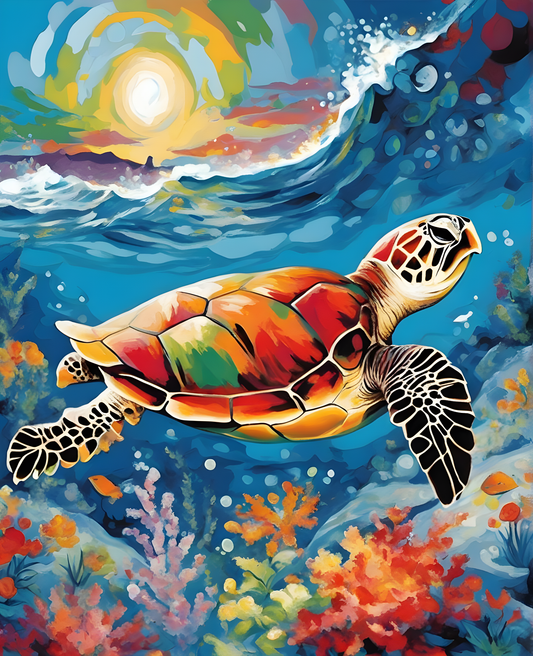 Sea turtle OD (4) - Van-Go Paint-By-Number Kit